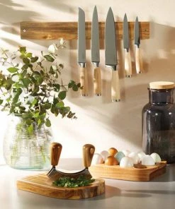 Kitchencraft Acacia Wood Hachoir Mezzaluna Set 7 Kitchencraft Acacia Wood Hachoir Mezzaluna Set