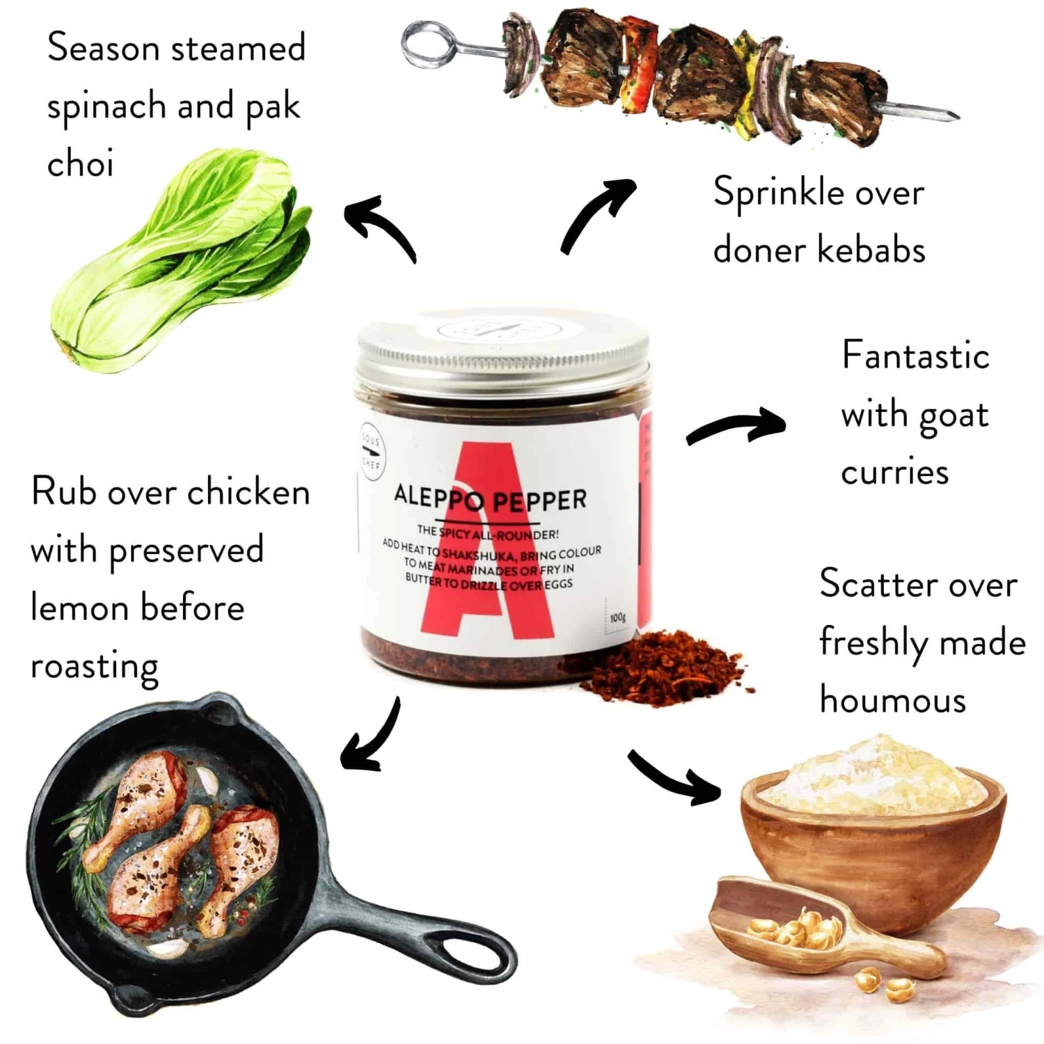 Sous Chef Aleppo Pepper - Pul Biber 100g Ingredients 7 Sous Chef Aleppo Pepper - Pul Biber 100g Ingredients