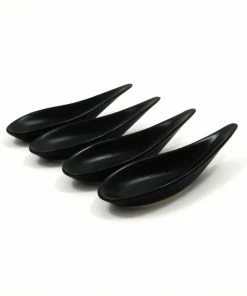 Kiji Stoneware & Ceramics Tableware White Porcelain Curved Canape Spoon X 12