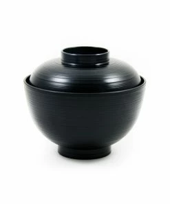 Kiji Stoneware & Ceramics Tableware Black Miso Soup Bowl