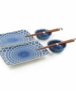 Kiji Stoneware & Ceramics Blue Star Sushi Serving Set Tableware