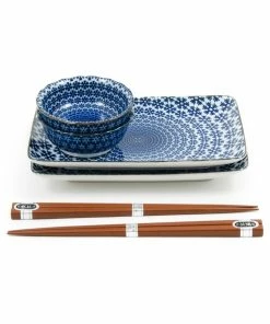 Kiji Stoneware & Ceramics Blue Star Sushi Serving Set Tableware