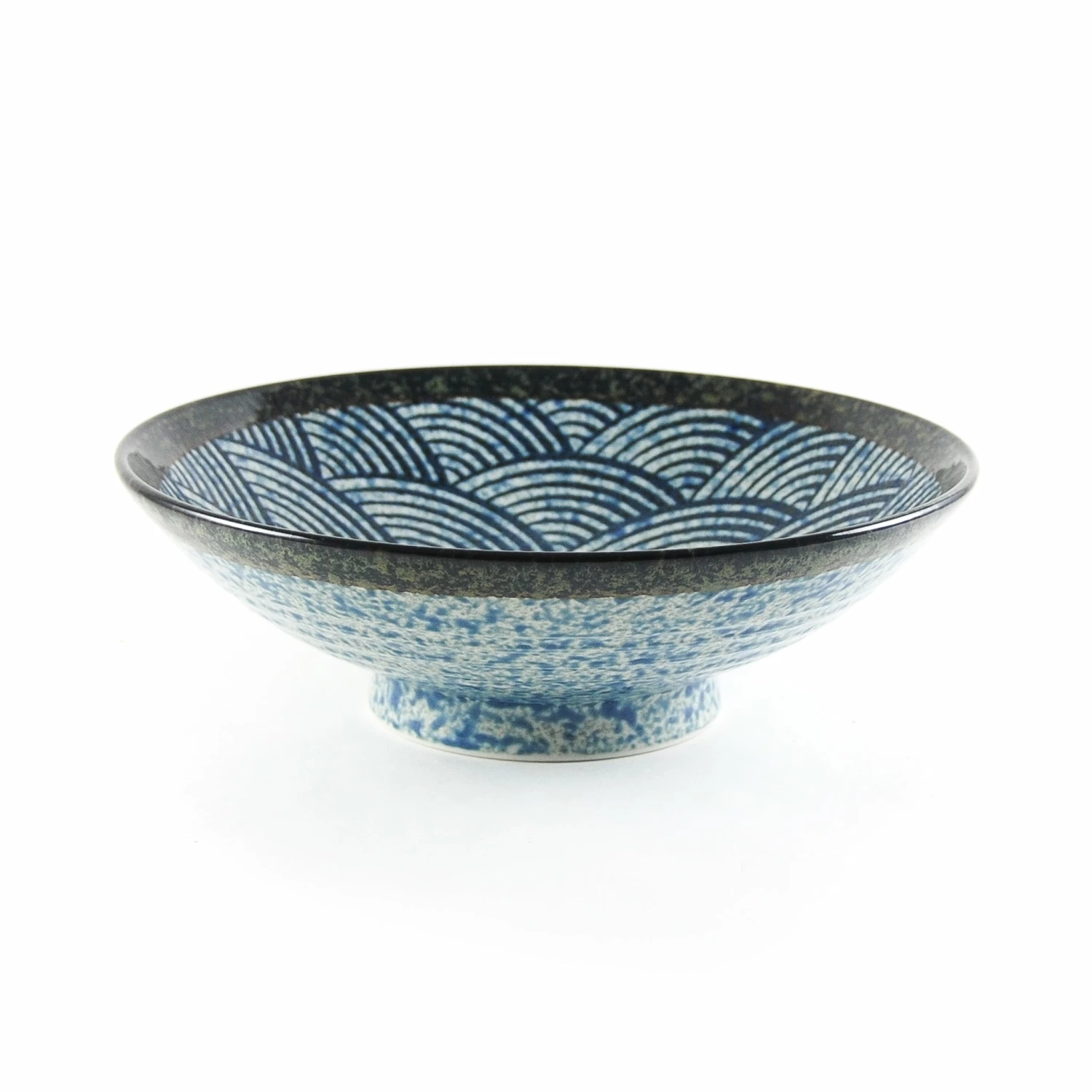 Kiji Stoneware & Ceramics Blue Wave Large Shallow Bowl 3 Kiji Stoneware & Ceramics Blue Wave Large Shallow Bowl