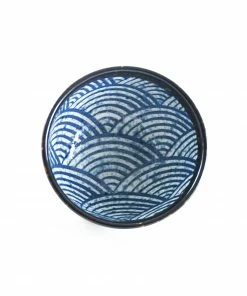 Kiji Stoneware & Ceramics Blue Wave Rice Bowl Tableware