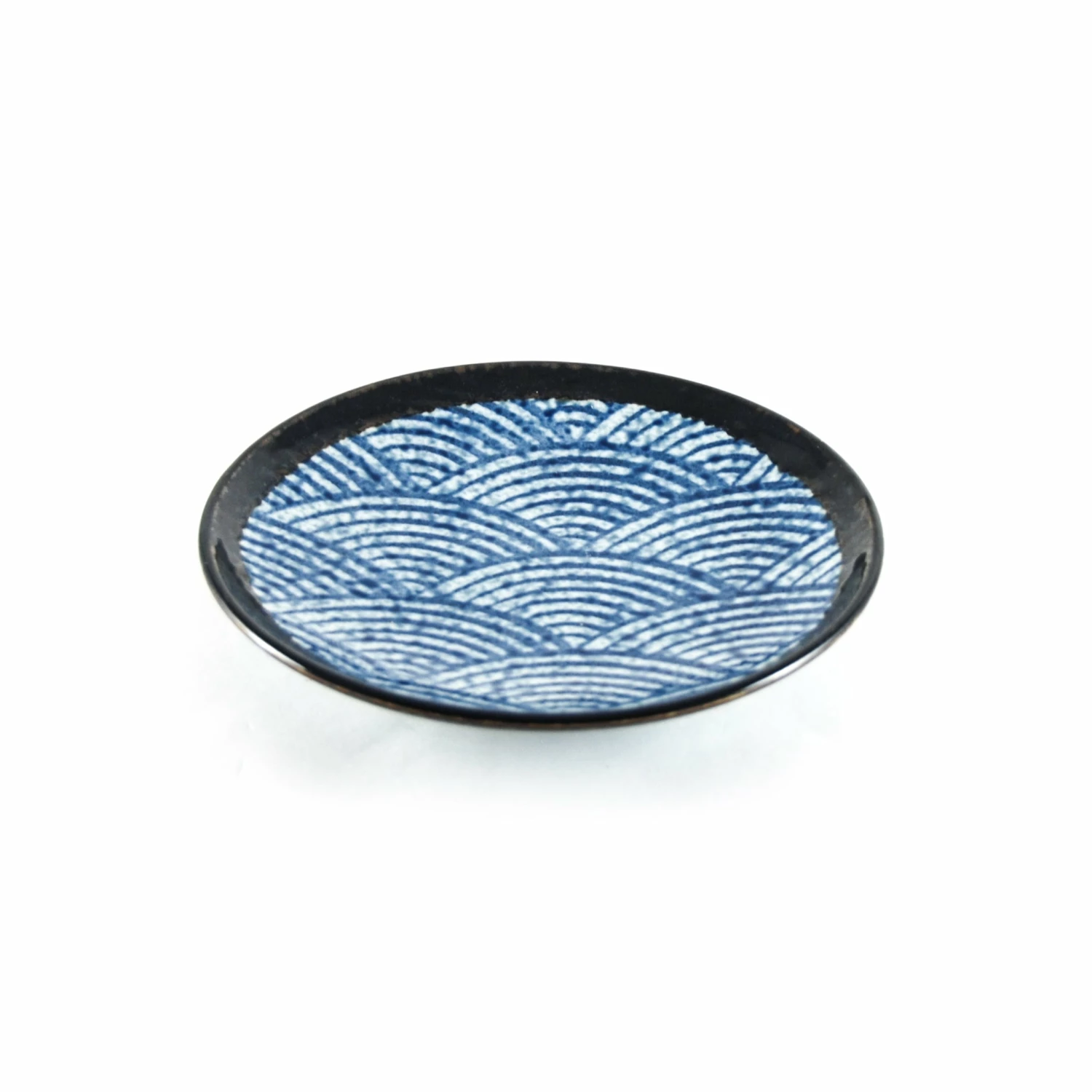 Kiji Stoneware & Ceramics Blue Wave Side Plate 4 Kiji Stoneware & Ceramics Blue Wave Side Plate