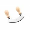 Eppicotispai Cookware Stainless Steel 6-Inch Mezzaluna Chopper/Mincer With Wooden Handle