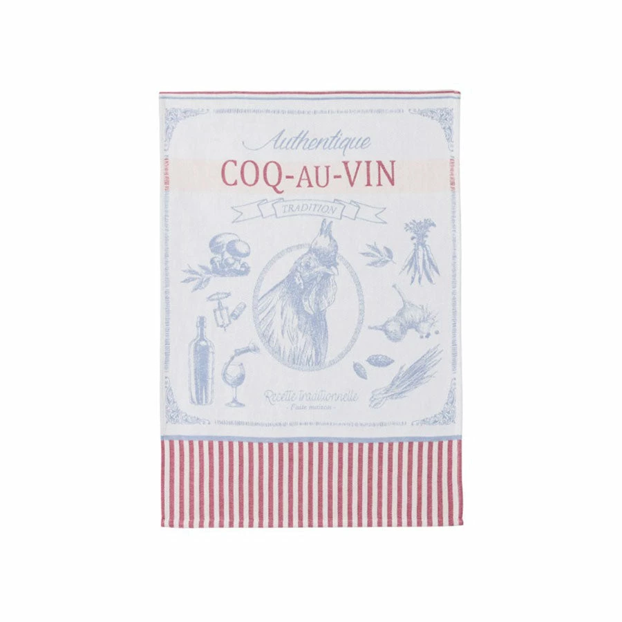 Coucke Kitchen Linen French Tea Towel - Coq Au Vin 3 Coucke Kitchen Linen French Tea Towel - Coq Au Vin