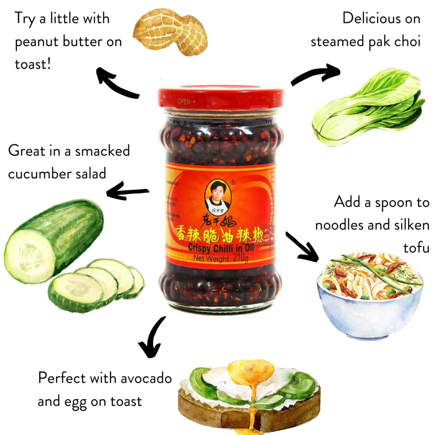 LGM Crispy Chilli In Oil 210g Ingredients 9 LGM Crispy Chilli In Oil 210g Ingredients