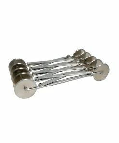 De Buyer Extendable 5-Blade Pastry Roller - Smooth & Fluted Cookware