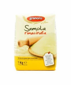 Granoro Durum Semolina 'Rimacinata' - Fine Ground Wheat Flour 1kg