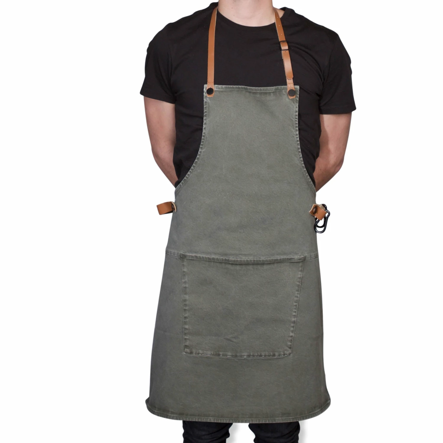 Dutchdeluxes Canvas BBQ Apron In Grey-Green 6 Dutchdeluxes Canvas BBQ Apron In Grey-Green