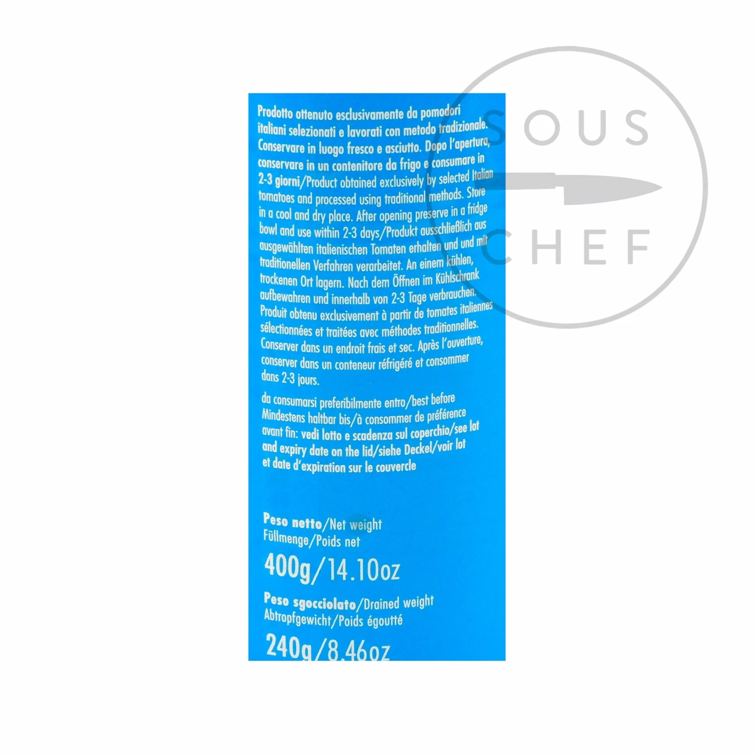 Italianavera Traditional Peeled Tomatoes 400g Ingredients 7 Italianavera Traditional Peeled Tomatoes 400g Ingredients