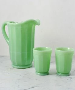 Tableware Mosser Glass Jade Milk Glass Pitcher 7 Tableware Mosser Glass Jade Milk Glass Pitcher