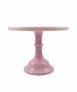 Professional Patisserie Supplies Mosser Glass Pink Milk Glass Cake Stand 10"