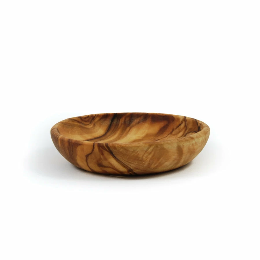 Naturally Med Olive Wood Round Dipping Bowl 9cm 4 Naturally Med Olive Wood Round Dipping Bowl 9cm