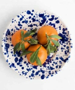 Puglia Handmade Tableware Puglia Blue Splatter Side Plate 19cm