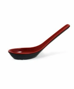 R&B Melamine Red & Black Soup Spoon