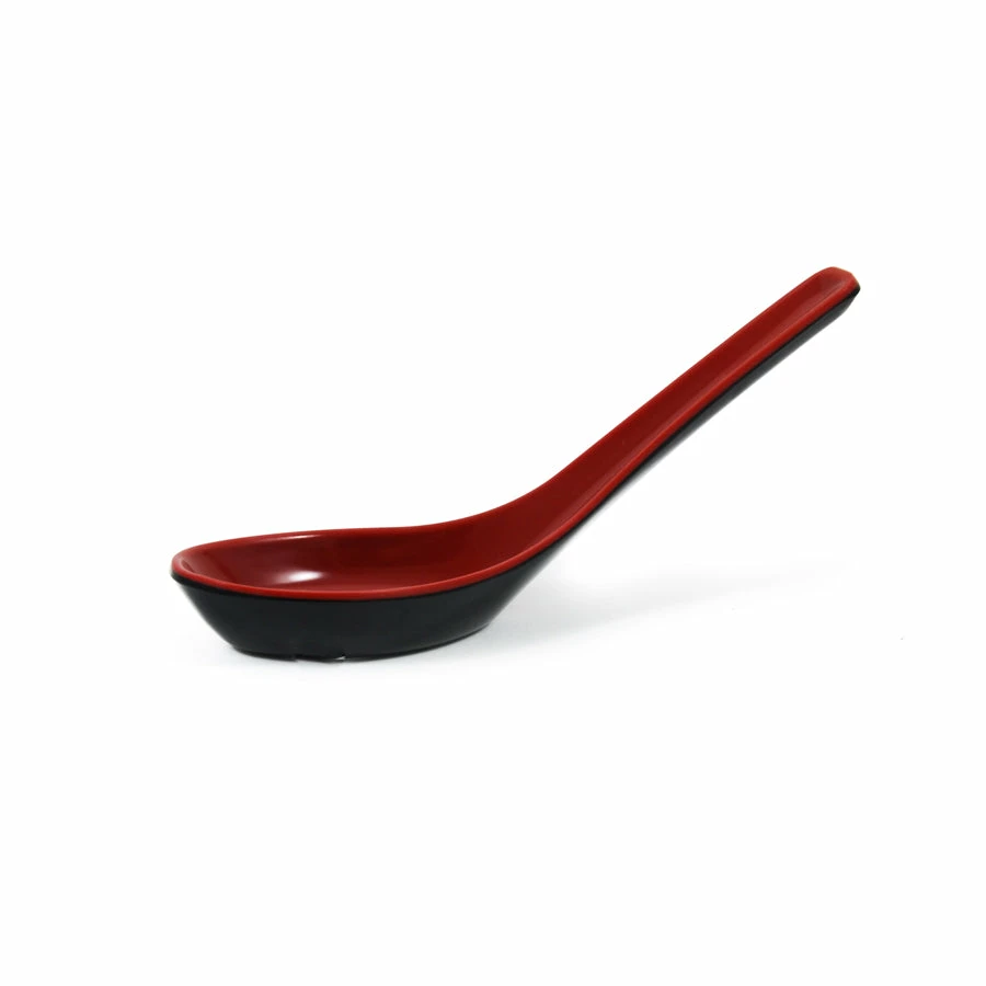 R&B Melamine Red & Black Soup Spoon 3 R&B Melamine Red & Black Soup Spoon