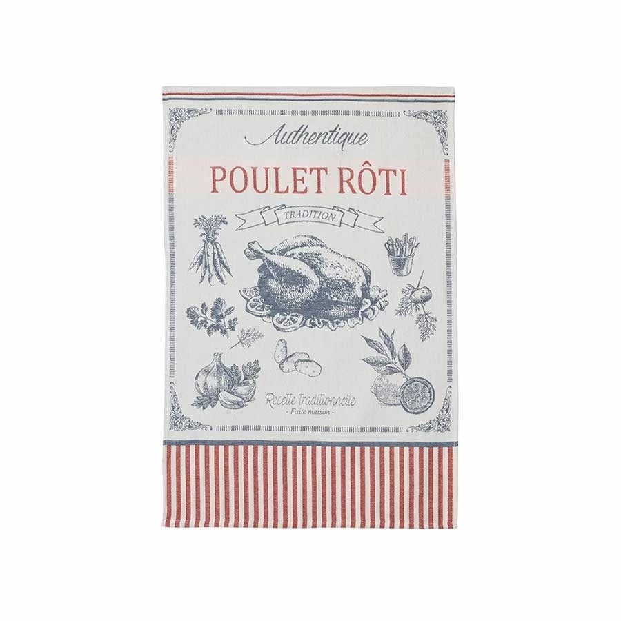 Coucke Kitchen Linen French Tea Towel - Poulet Roti 3 Coucke Kitchen Linen French Tea Towel - Poulet Roti