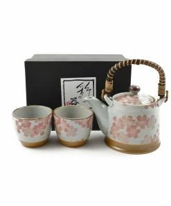 Kiji Stoneware & Ceramics Sakura Blossom Tea Set For Two