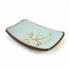 Kiji Stoneware & Ceramics Tableware Sakura Blossom Side Plate 19cm X 13cm 1 Kiji Stoneware & Ceramics Tableware Sakura Blossom Side Plate 19cm X 13cm