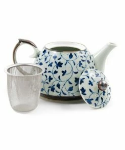 Kiji Stoneware & Ceramics Tableware Shizen Blue Japanese Teapot & Teacup Set