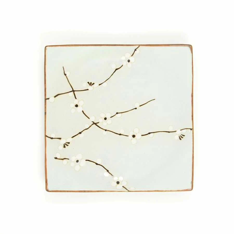 Kiji Stoneware & Ceramics Sakura Blossom Square Plate 4 Kiji Stoneware & Ceramics Sakura Blossom Square Plate