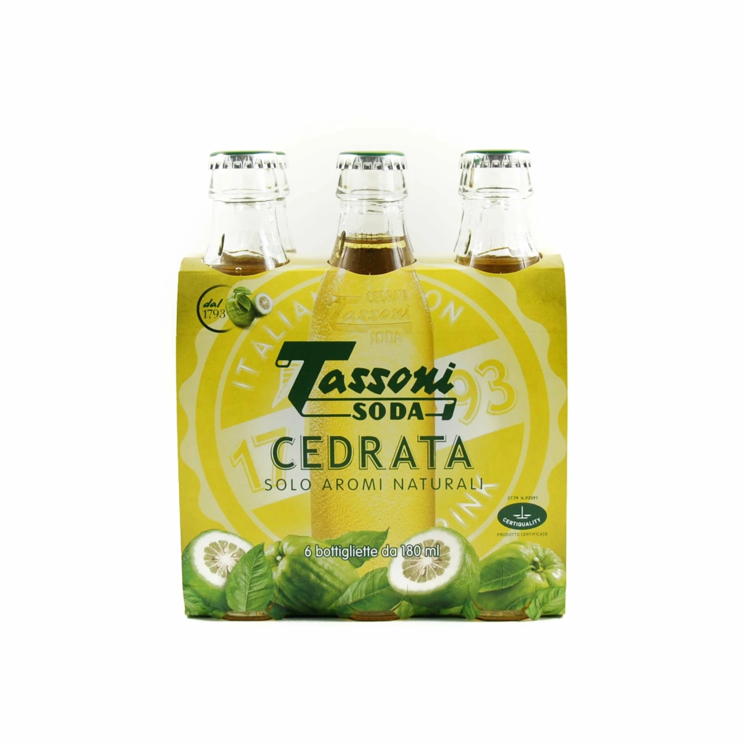 Ingredients Tassoni Cedrata Bottles - 6 Bottles 18cl X 6 3 Ingredients Tassoni Cedrata Bottles - 6 Bottles 18cl X 6