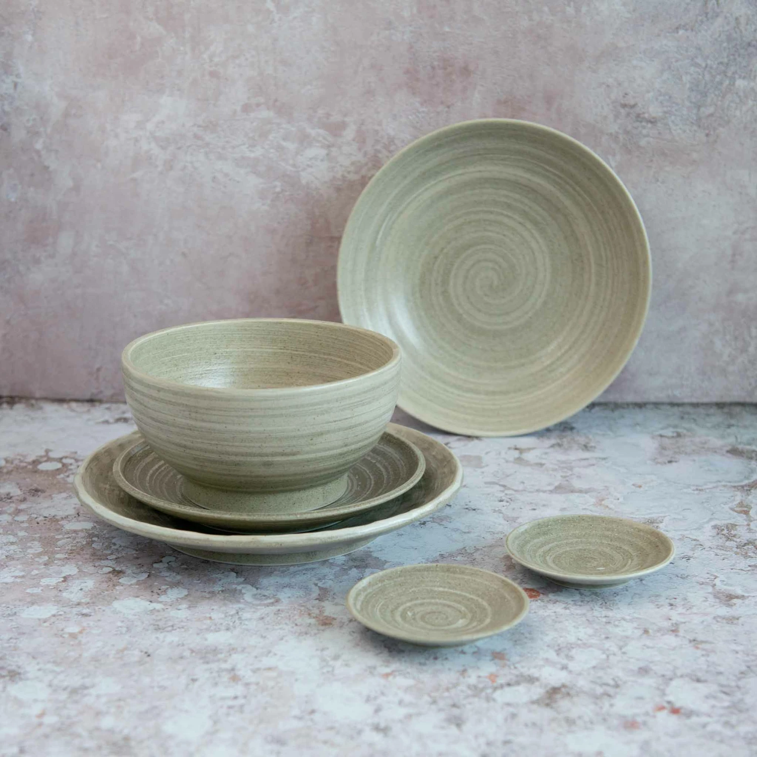 Kiji Stoneware & Ceramics Tatsumaki Small Dinner Plate 24cm Tableware 6 Kiji Stoneware & Ceramics Tatsumaki Small Dinner Plate 24cm Tableware